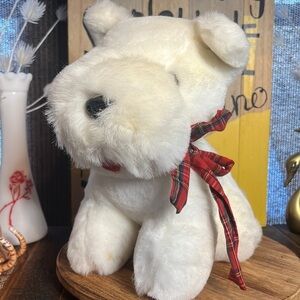 Love Land 💕 Vintage 1980’s Soft Fluffy plush Terrier Scottish Scottie Dog